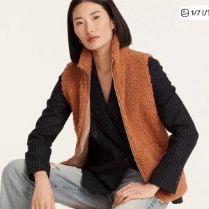 J.Crew Teddy Sherpa vest size medium